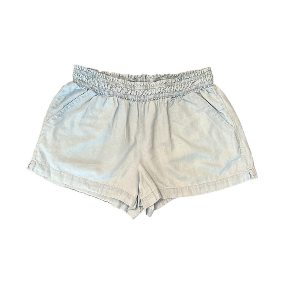 Jolt Light Blue Cut-Off Shorts with Elastic Waistband Size Medium